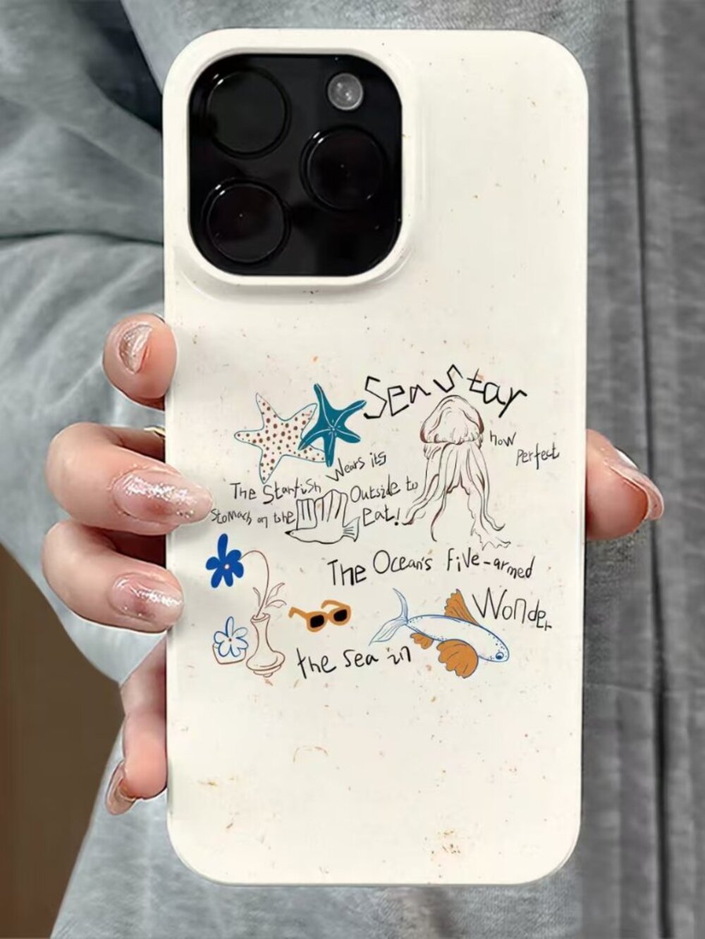 Cute Ocean Doodle White Phone Case